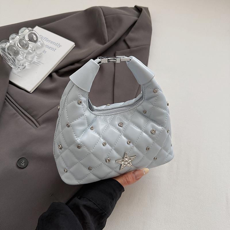 2025 summer new fashion diamond chain bag commuter underarm bag fashion one shoulder casual foreign style messenger bag