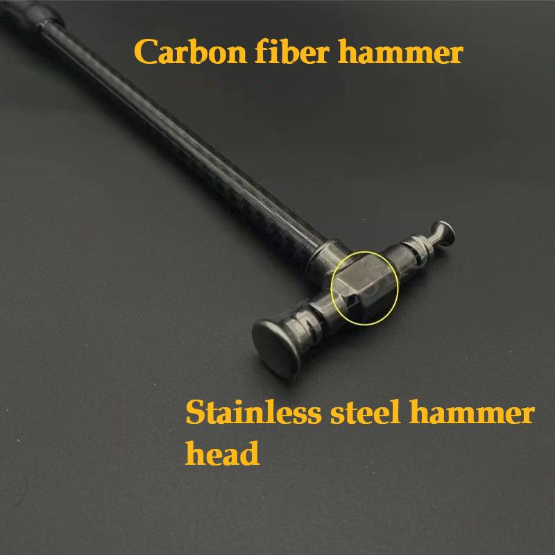Car Dent Repair Hammer Body Repair Percussion Leveling Hammer Replaceable Traceless Repair Tool Carbon Fiber and Stainless Steel