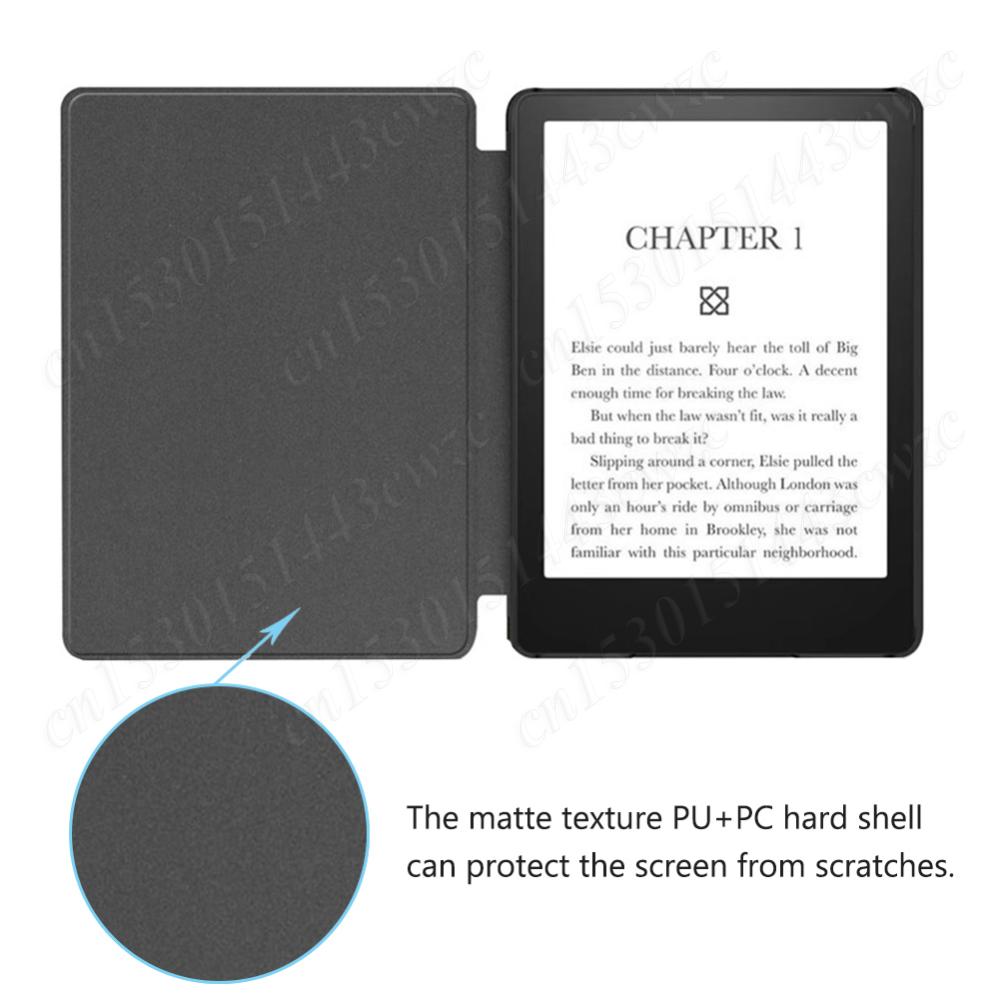 E-book Reader Case For Amazon New Kindle 5 2026 KPW Gen11th Waterproof Auto Sleep/Wake Hard Case 6.8''For Kindle PaperWhite 11th