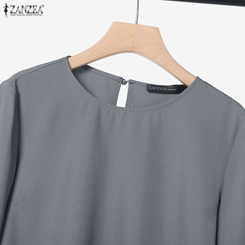 ZANZEA Women 3/4 Sleeve Blouse and Pants Casual Two Piece Suit Sets