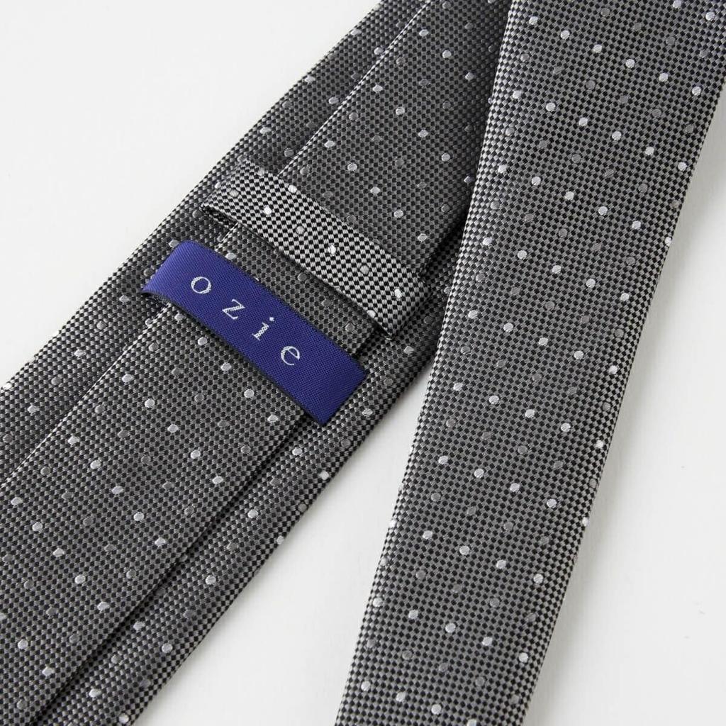 [Ogier] 100% Silk Tie, Regular Tie, Jacquard Weave, Dot Pattern, Gift, Business, Men's, Stylish, 8cm Width