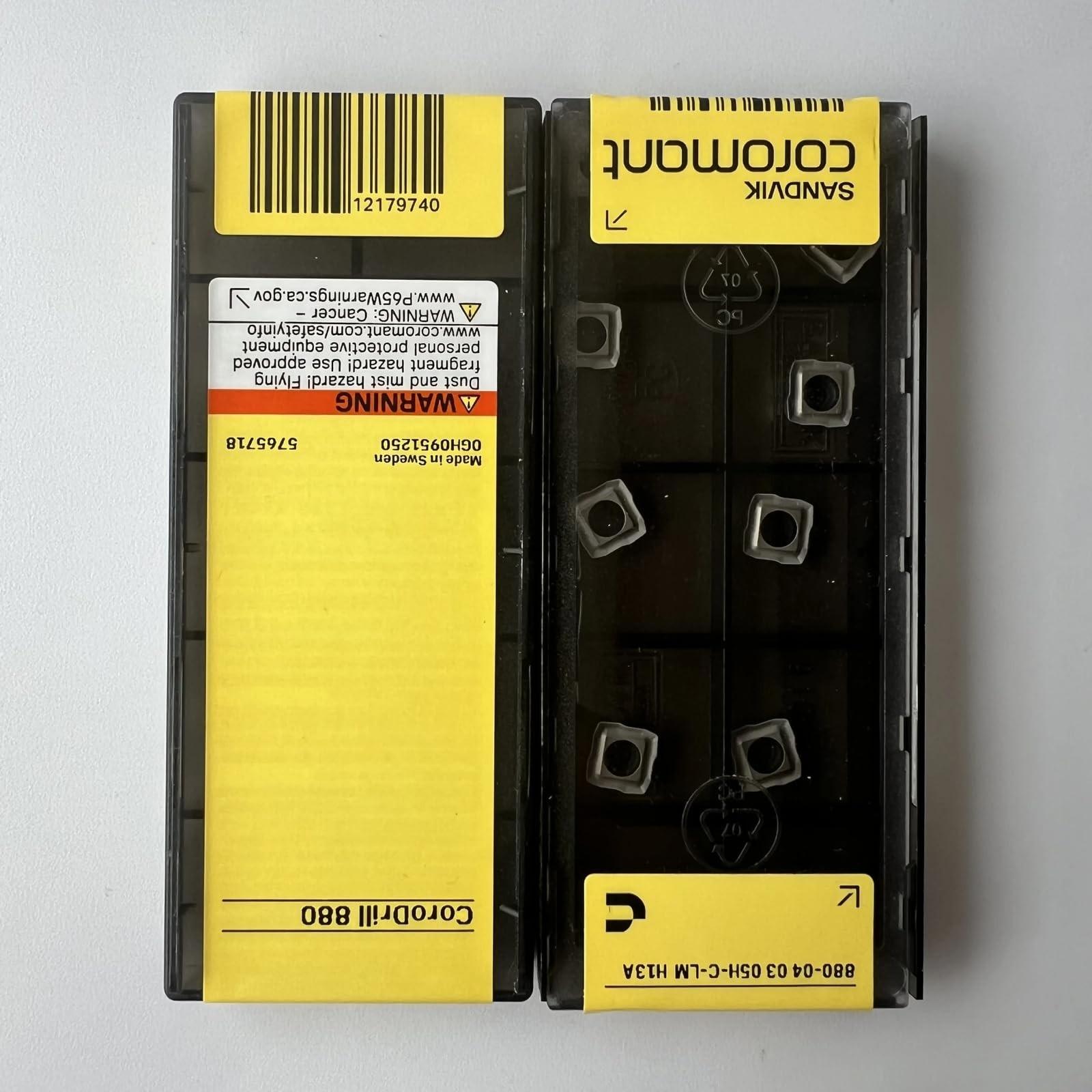 

Original Sandvik / 880-040305H-C-LM H13A CNC lathe carbide blade tool 10 Pcs