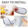 3 Pairs Soft Plush Toilet Seat Cover Self Adhesive Winter Warm Reusable Universal Toilet Cushion Thickened Washable