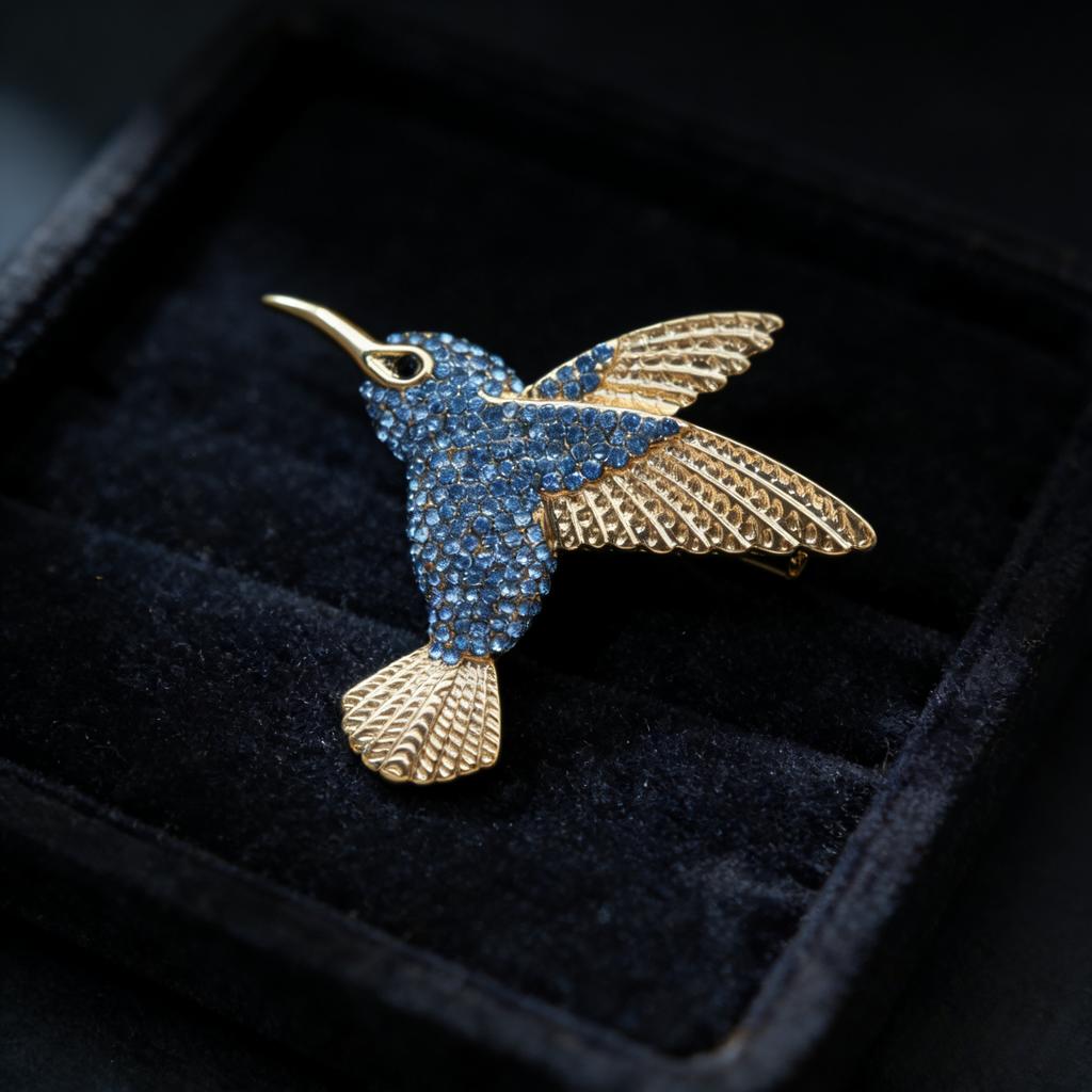 SKEDS Vintage Süße Kolibri Brosche Damen Corsage Mantel Pin Luxus Schmuck für Damen Hochzeitsfeier Accessoires Gutes Geschenk