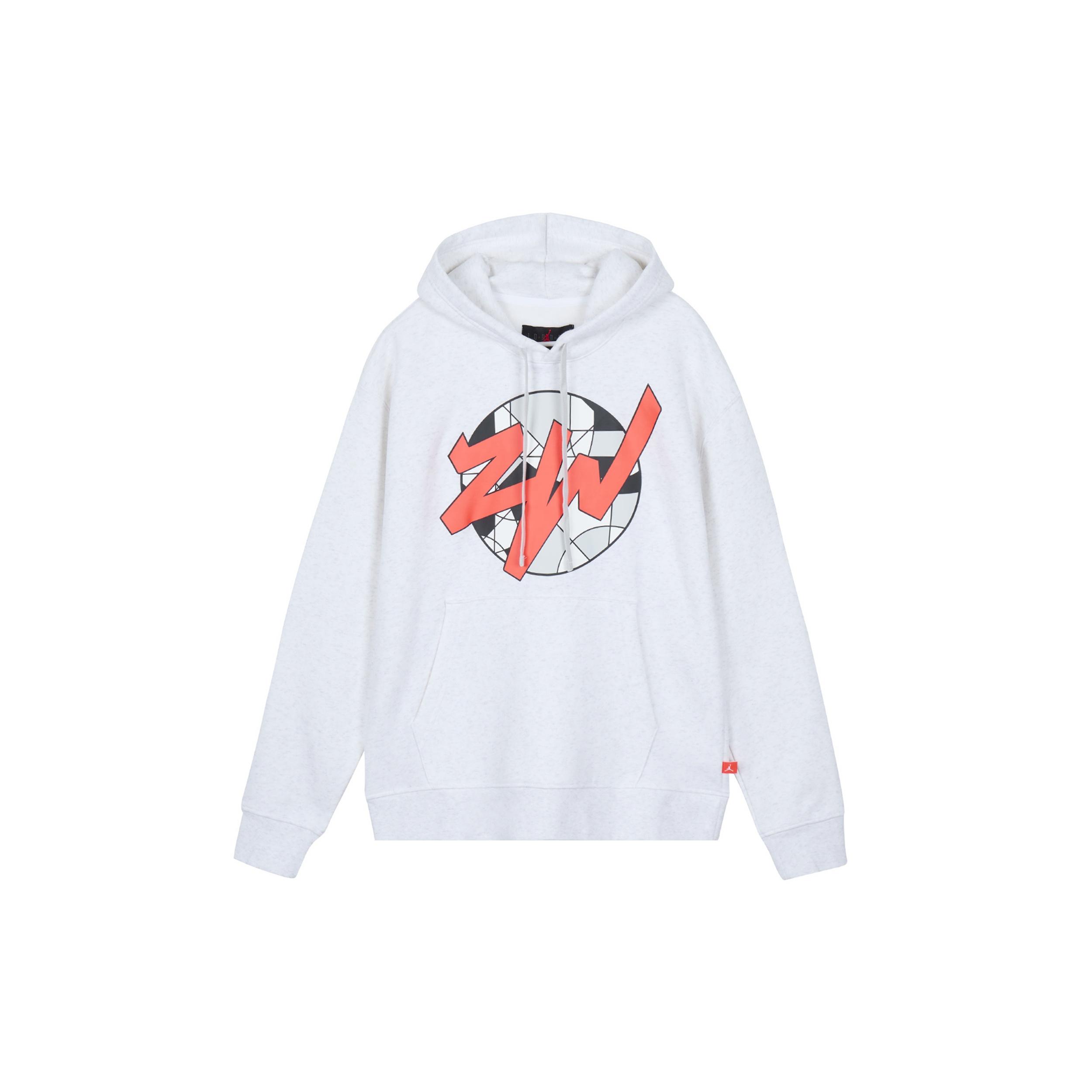 Air Jordan Zion Fleece Pullover Hoodie Light Grey Men s FD2391-051 M