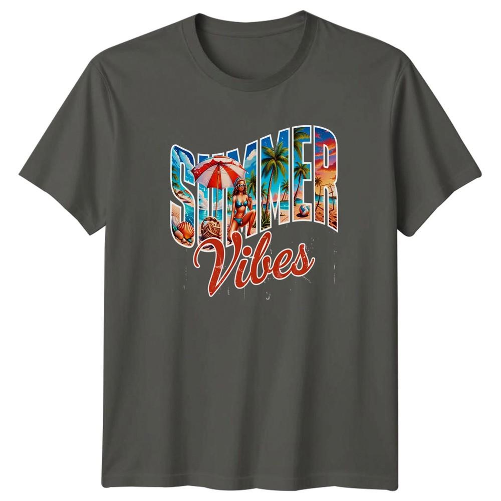 Summer Vibes Unisexs TShirt Beach Lifestyle Summer Holiday Gift For Her S