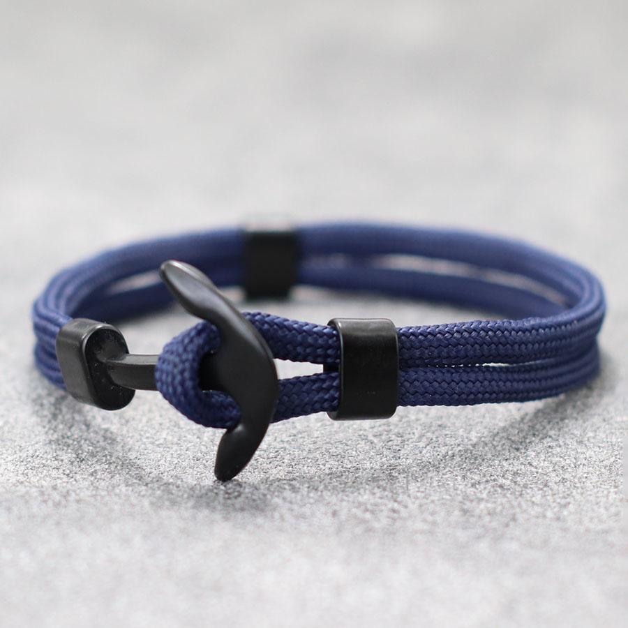 New Anchor Bracelet For Men Outdoor Camping Paracord Braslet Casual String Braclet Nautical Wrap Accessories Pulseria Homme