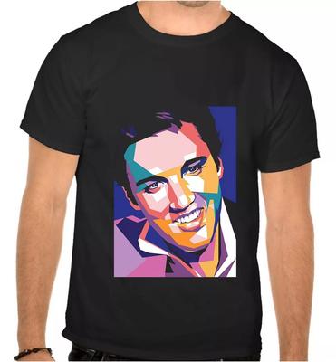 ELVIS PRESLEY ROCK 'N' ROLLS MÚSICA ROCK Camiseta Preta -1153-
