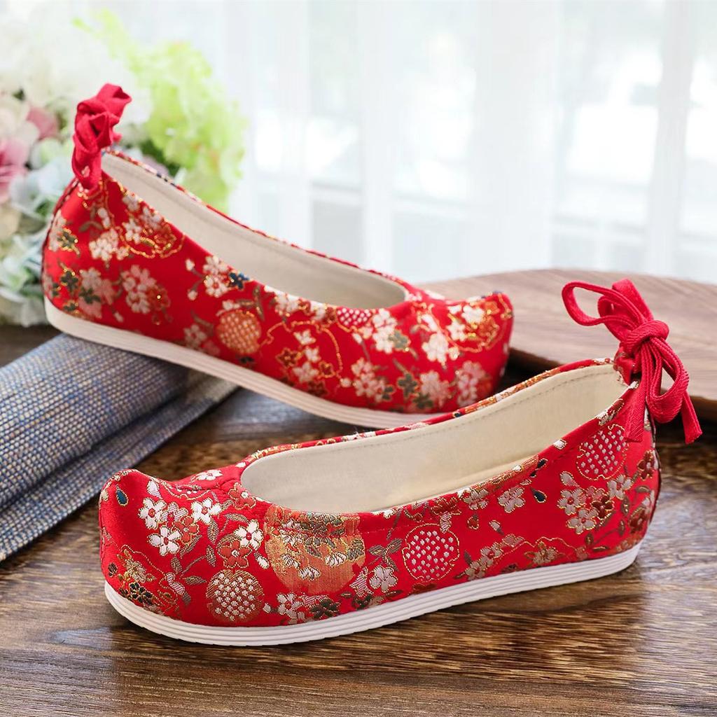 [Suya] New antique Han element embroidered single shoes Hanfu shoes upturned head shoes thousand-layer bottom ethnic cloth shoes women
