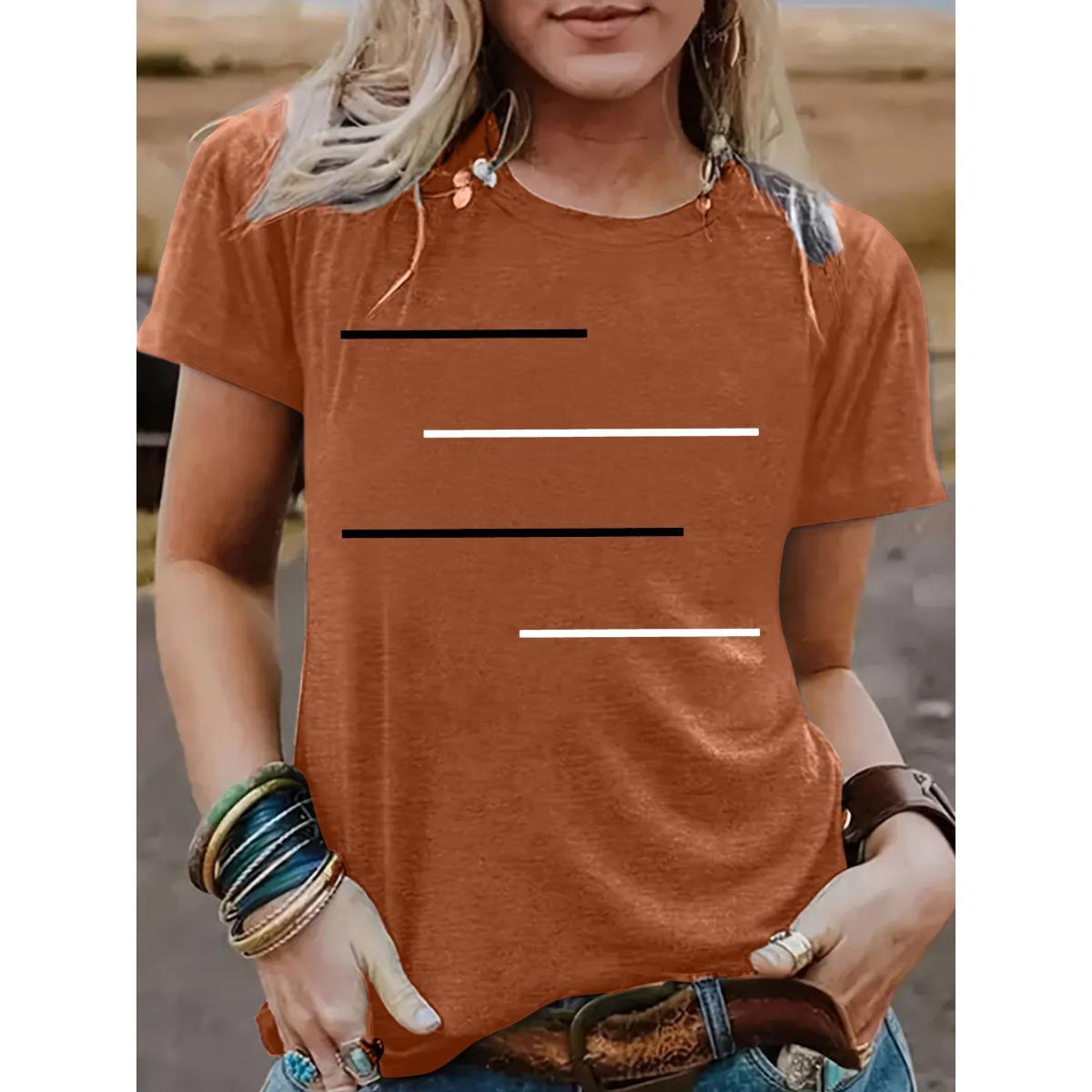 

Женская футболка с длинным рукавом - Простой топ с круглым вырезом, Мягкий повседневный базовый стиль, Универсальный дизайн, Удобная ткань, Незаменимый офисный предмет S коричневый