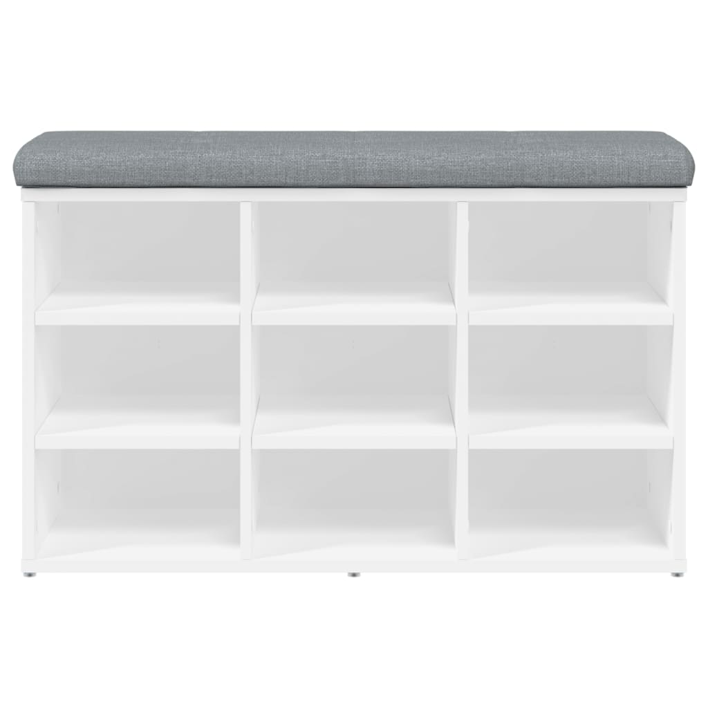 Shoe Bench White 82 x 32 x 50 cm Engineered Wood