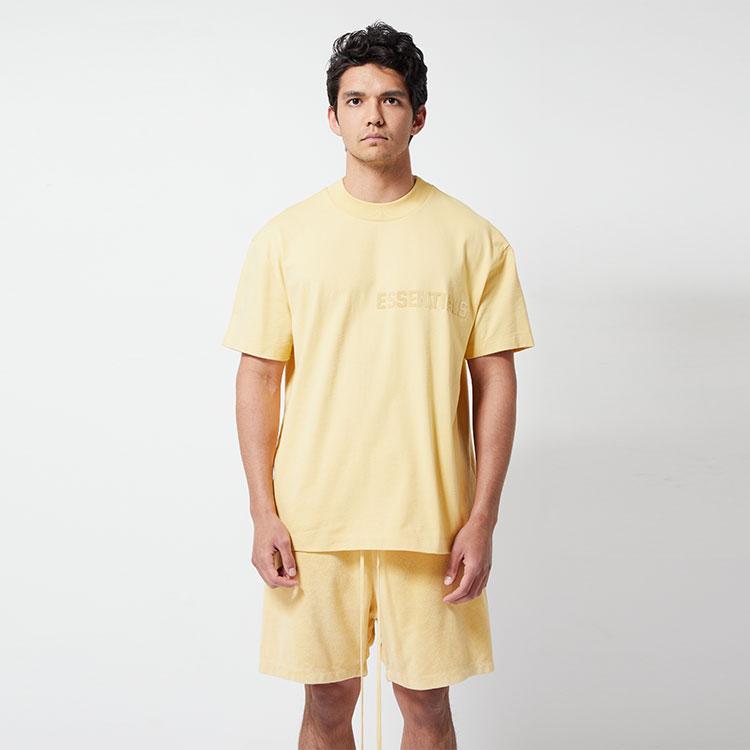 Fear of God Essentials Short-Sleeve Tee Light Tuscan Unisex Tops Yellow 125BT222002F