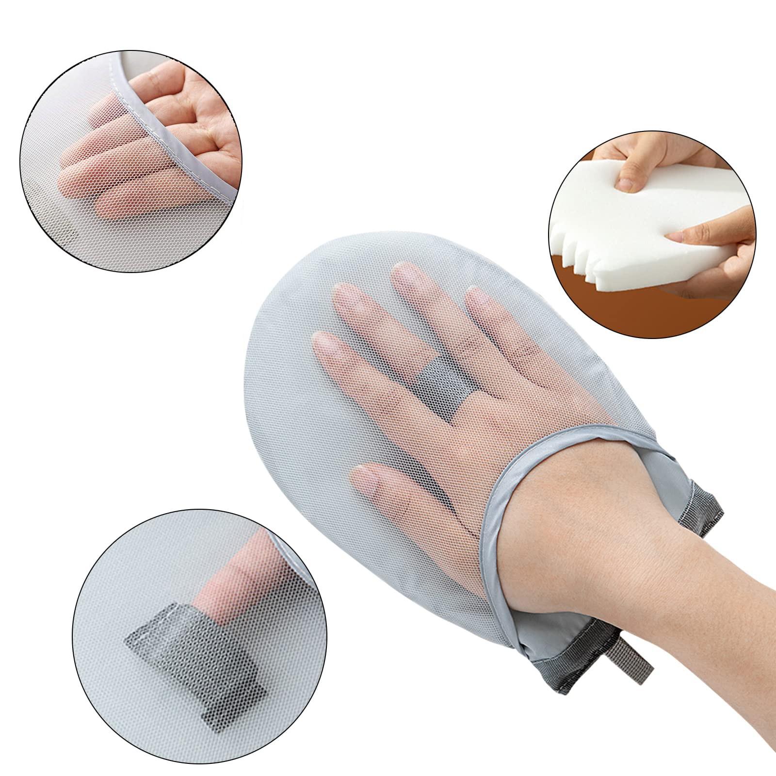 Garment Steamer Ironing Gloves, Steam Glove Heat Resistant Garment Steamer Mitt With Finger Loop, Ironing Board Glove Garment Steamer Acces One Size