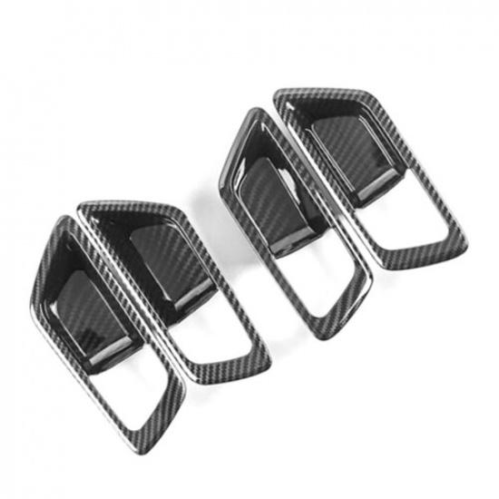 Fit Toyota CHR C-HR 2016- 4PC Carbon Fiber Inner Door Handle Bowl Cover Trim