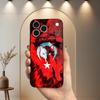 Turk Wolf Turkey Flag For iPhone 8,7,11,12,15,14,13,16,17,Plus,Pro Max,XS,X,XR,SE,Mini,Soft Silicone Black Case