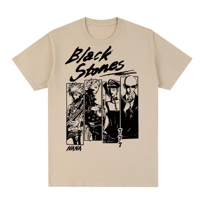 Black Stones NANA Vintage Tshirt Japanese Anime Kawaii Clothing Unique Graphic Cotton Unisex T shirt New TEE TSHIRT Womens tops