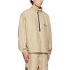 Fear of God Essentials Half-Zip Track Jacket With Raglan Sleeves And Stand Collar Men Jacket Beige Linen FOG-FW21-104