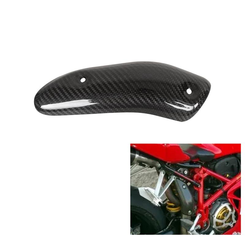 Motorcycle For DUCATI 749 999 2003 2004 2005 2006 Exhaust Cover Carbon Fiber Muffler Shield Guard