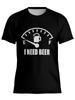 Herren Atmungsaktives 3D-Druck T-Shirt - Sommer Casual, Sportlich & Dehnbar Mischung, Maschinenwaschbar