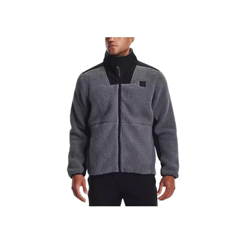 Under Armour Legacy Sherpa Training Color Block Jacket Men Gray 1357474-012