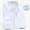 Plus Size Men's Slim Fit Plain Shirts Social Business Casual Long Sleeve Brand Dress Shirts Black Red Daily Office Multi-color