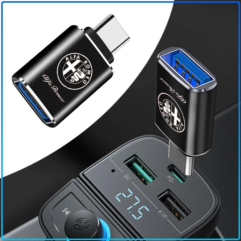 Car Usb Type C Cable Converter Charging Adapter Car Accessories For Alfa Romeo 147 159 156 Giulietta Giulia Mito Spider Alpha Nheadrest