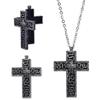 Con Scomparto Segreto Ciondolo a Croce Collana Ciondolo Apribile Gioielli Catena Collana con Ciondolo