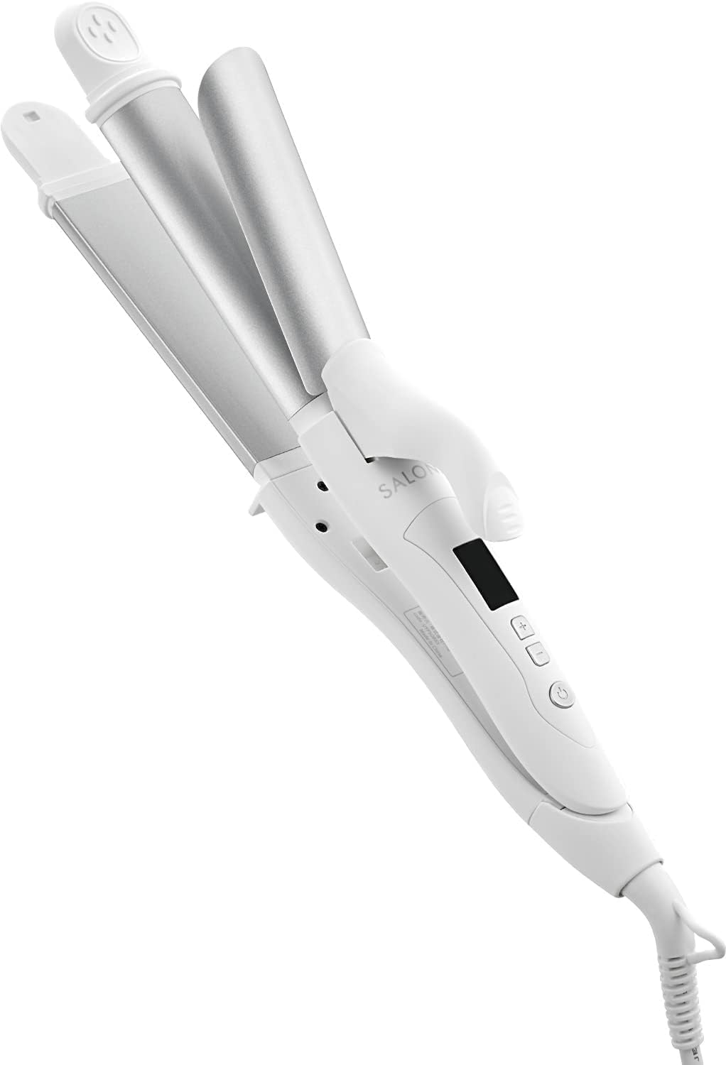 SALONIA Hair Silver White 2-Way Straight/Curl Iron, 32mm, SL-002AW, белый