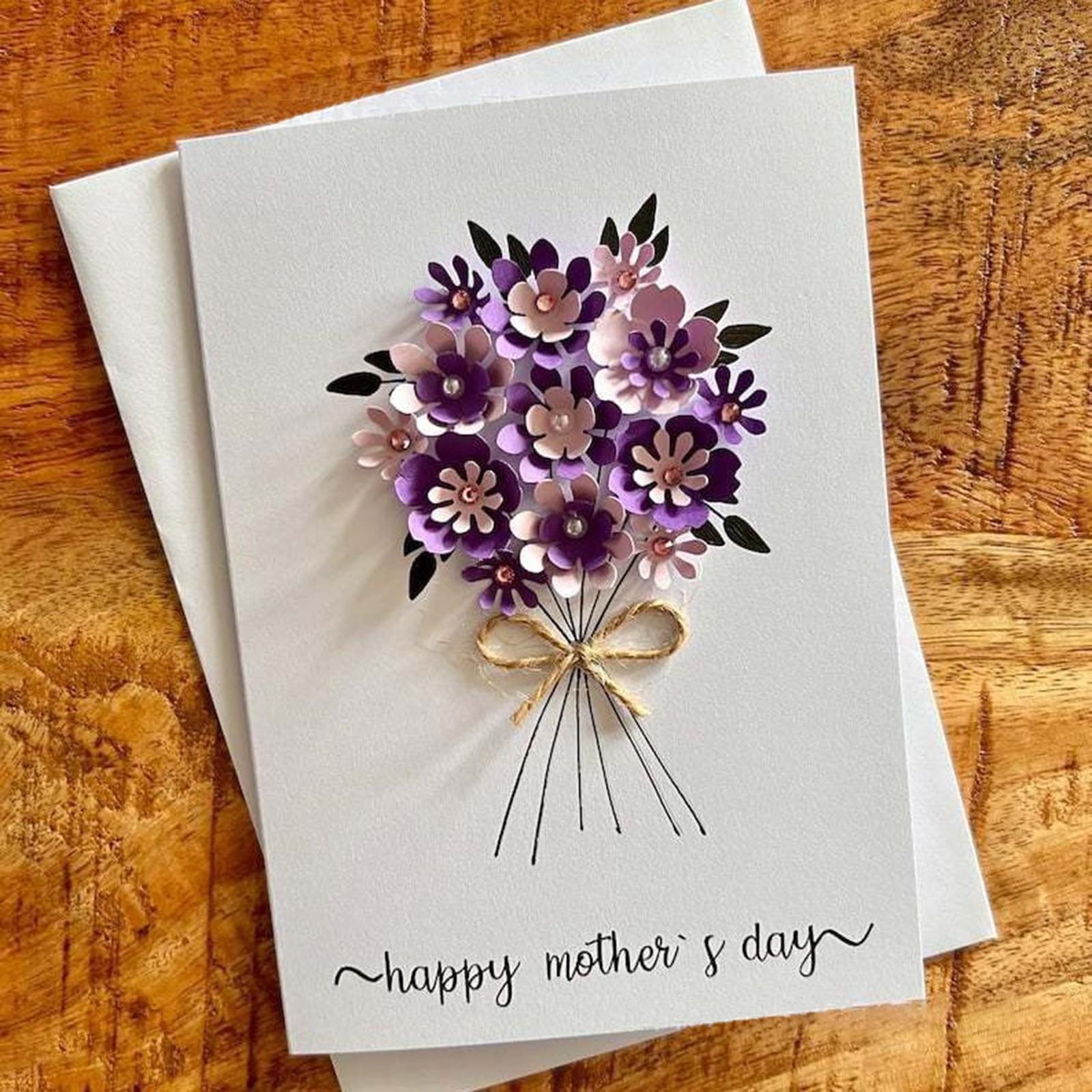 

Поздравительная открытка ко Дню матери ручной работы, подарок ко Дню матери, праздничный подарок, упаковка материалов для бумажных открыток с благословением One Size