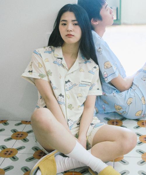 

[Comoninoz] NINOZ X SOOBOOKZ Tango Pajama Set [Shipped from Korea] 100% Authentic Ivory - M