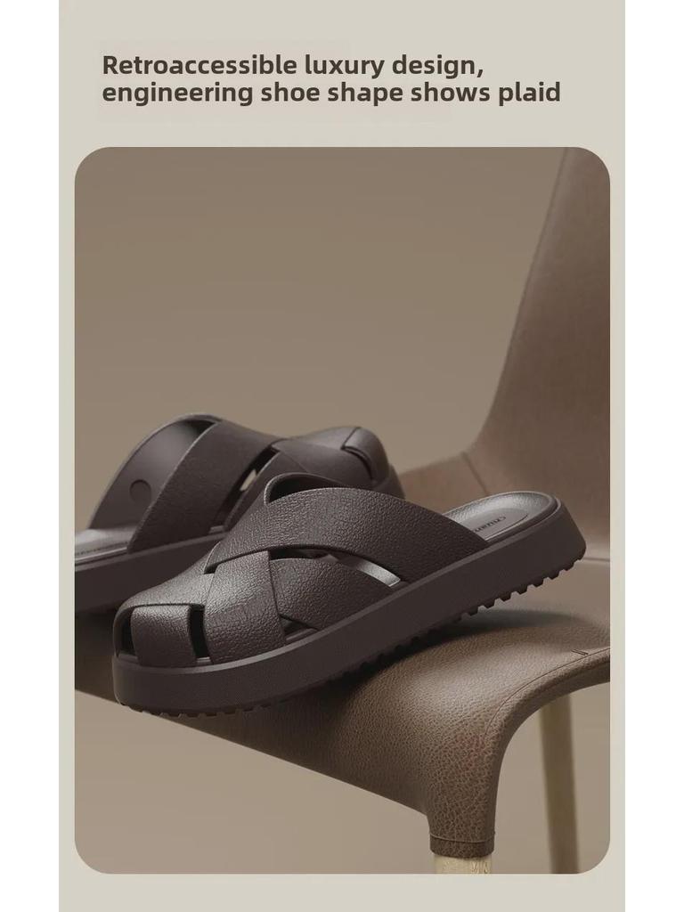 Unisex Geräuschlose Haussandalen mit weicher Sohle - Rutschfeste Sommerschuhe zum Baden & für den Außenbereich