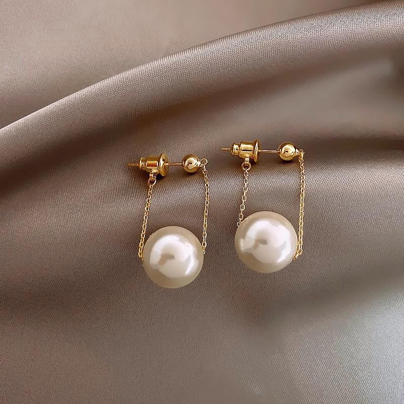 2025 Silver Needle Zircon Pearl Earrings: French Retro Light Luxury Studs for Women