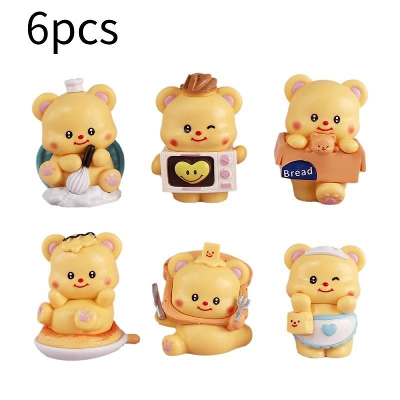 Adorable Butterbear Yellow Butter Bear Cute Blind Box Collectible Figurine Set