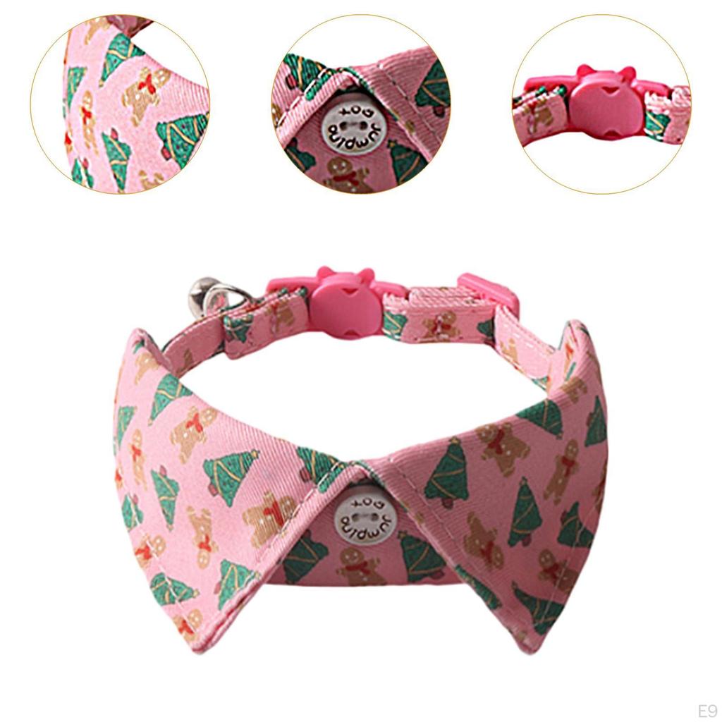 Adjustable Bowtie Collars for Cats in Holiday Themes