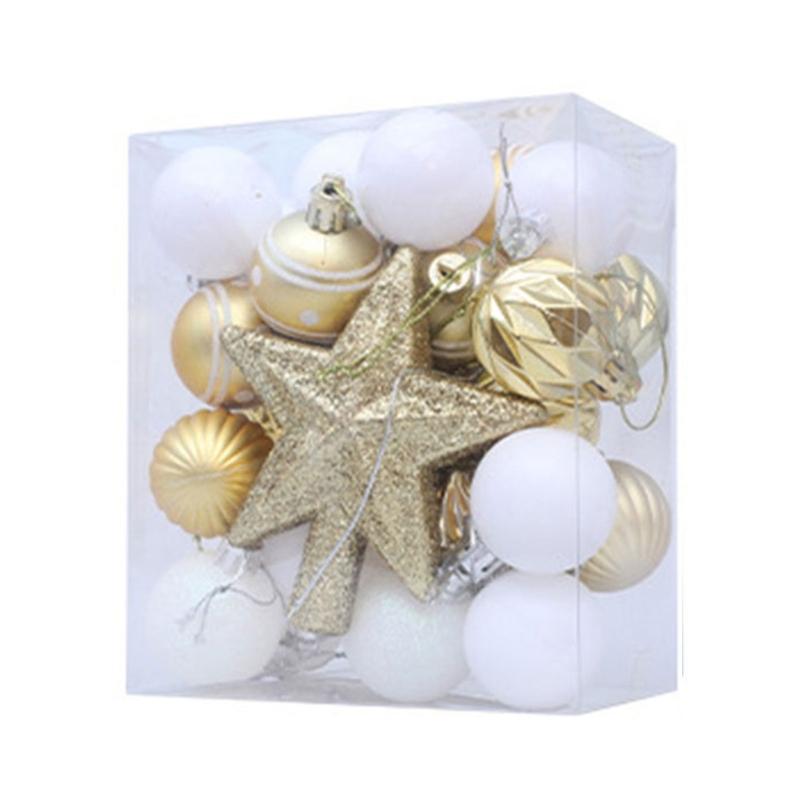 31Pcs Christmas Baubles Ornament Shatterproof Decorative Baubles For Christmas Tree Wedding Winter Festival Celebration золотой
