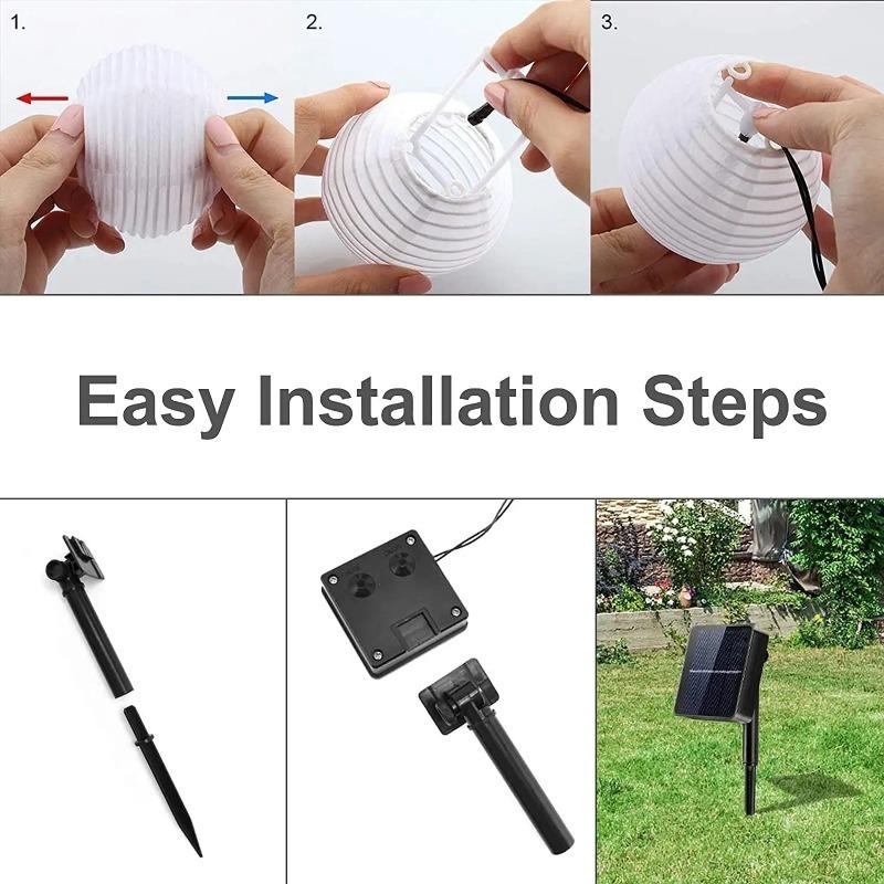 Wasserdichte Laterne Lichterkette 6,5 m 30 LED Solar-Außenlampe Weihnachtsgirlande zum Jäten Hausgarten-Dekor