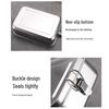 Guye Tiancheng 304 Stainless Steel Rectangular Double Compartment Lunch Boxes, 2400ml, 2-Pack