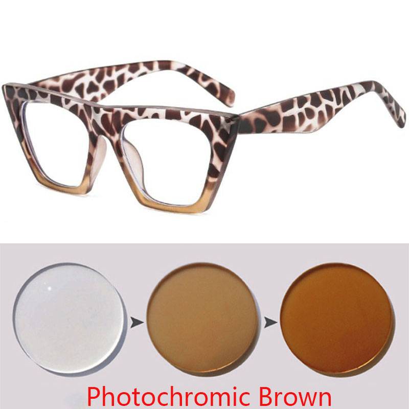 Oversize Women Myopia Glasses Cat Eye Big Frame Shortsight Prescription Eyewear -1.0 -1.5 -2.0 -2.5 -3.0 -3.5 -4.0 -6.0