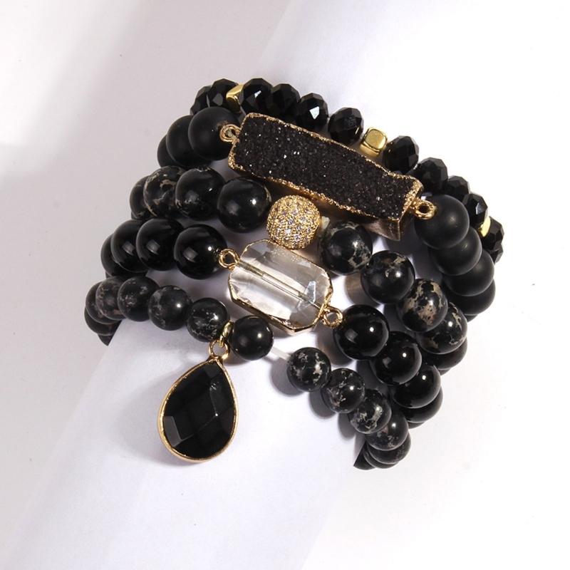 Elegant Stone Bracelet Handmade Beads Jewelry Natural Stone Jewelry Stone Texture Perfect for Friend or Lover Present