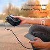 Portable Waist-Hanging Fan with USB Charging & Power Bank, Ideal for Construction and Delivery, Features Large Airflow & Long Battery Life.