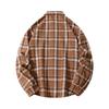 Autumn Men'S Abraded Thickened Plaid Long Sleeve Shirt Men'S Casual Loose Shirt Jacket