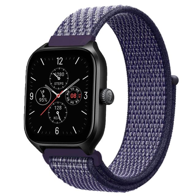 20mm 22mm Nylon Loop Band For Amazfit GTS 4/3/3pro/2e/GTS 2 Mini/GTR 4 47mm/GTR 2/Stratos 2 3 Strap For Amazfit Bip 3 Pro Correa