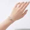 European and American new heart-shaped pendant bracelet women's exquisite lip chain stacked bracelet beaded fashion commuter jewelry