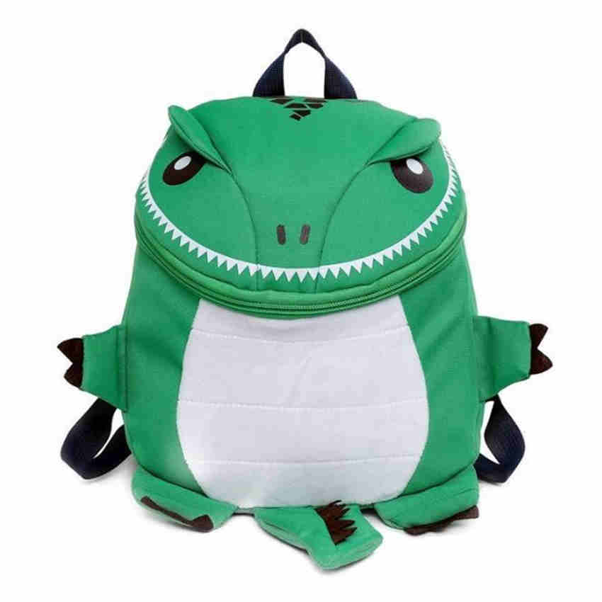 Cute Cartoon Dinosaur Design Kids Backpack Safety Anti Lost Toddler Baby Harness Backpack зелёный