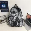 Spot Graffiti Streetwear Lightweight Backpack for Students & Casual Use
