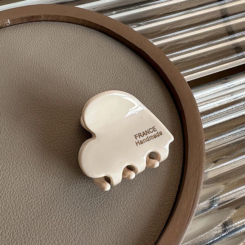 Creative Fashion Heart Small Hair Claw Acetate Hair Clip For Women Girls Cute Heart Shaped Hair Clips Hair Accessories Gifts