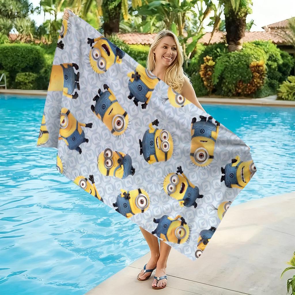 Big-eyed Cute Creature Beach Towel Cute Towel Quick-Drying Soft Towel for Beach Vacation Pool Funny Gift for Friends & Family