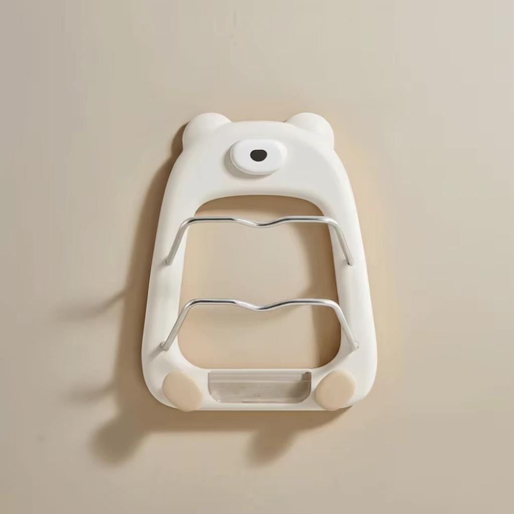 Suction Cup Pot Lid Holder, Multi-layer Kitchen Storage Rack with Towel Hanger