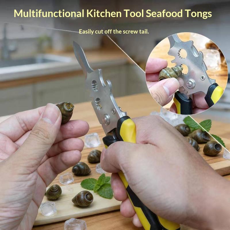 Non-Slip Handle Stainless Steel Oyster Knife Thickened Multi-Purpose Shellfish Opener Seafood Shucking Tool