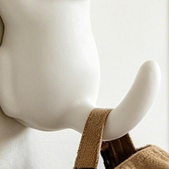 Haken mit süßer Katzenform Kompakter Wandhaken Platzsparend Harz Schlüssel-Handtuchhalter Klebender Eingangshaken